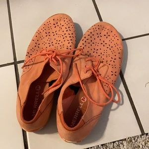 Coral Merrell Mimix barefoot minimalist sneakers